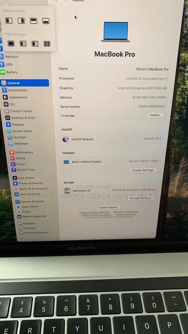 Laptop Apple MacBook Pro 2019 16GB Intel Core i7 SSD 500GB · Photo 4