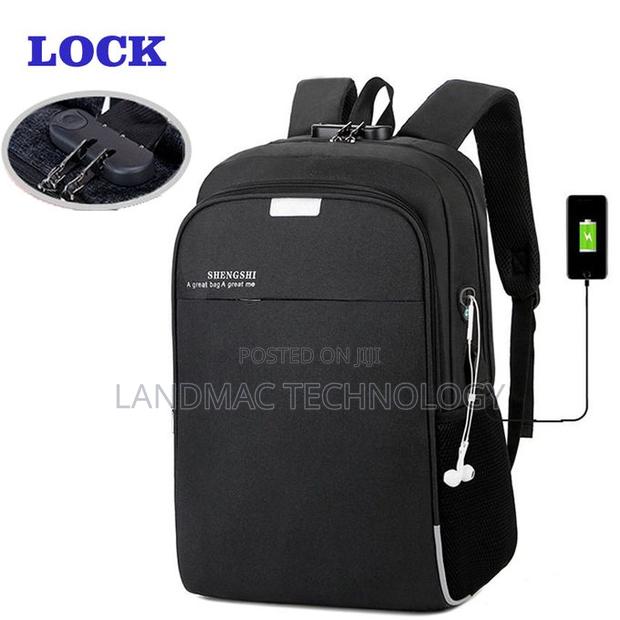 Password Lock Sunpower Anti Theft Laptop Backpack - Black · Photo 1