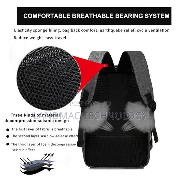 Password Lock Sunpower Anti Theft Laptop Backpack - Black · Photo 2
