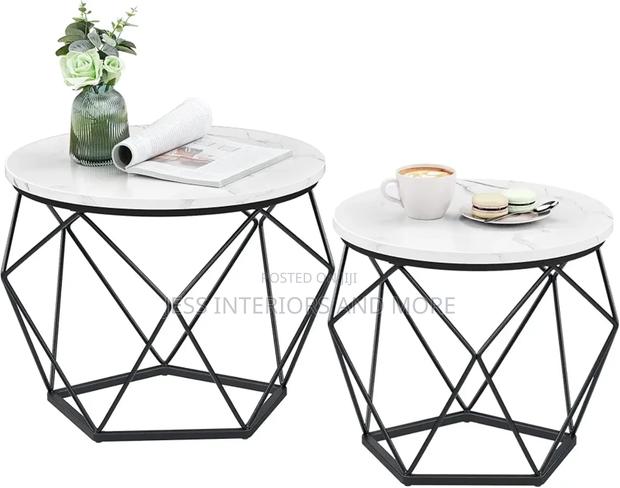 Round Coffee Table, Set of 2 (White) · Photo 2