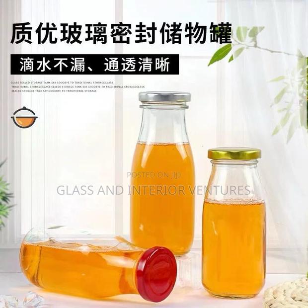 Juice Glass Bottles, Jars Tin and Plastics 250ml 500ml 350ml · Photo 2