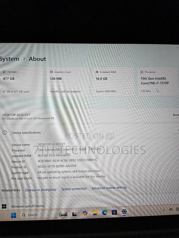Laptop HP EliteBook 845 G10 16GB Intel Core I7 SSD 512GB · Photo 3