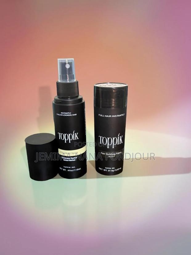 Toppik Hair Fiber Black 27.5g + Fiberhold Spray