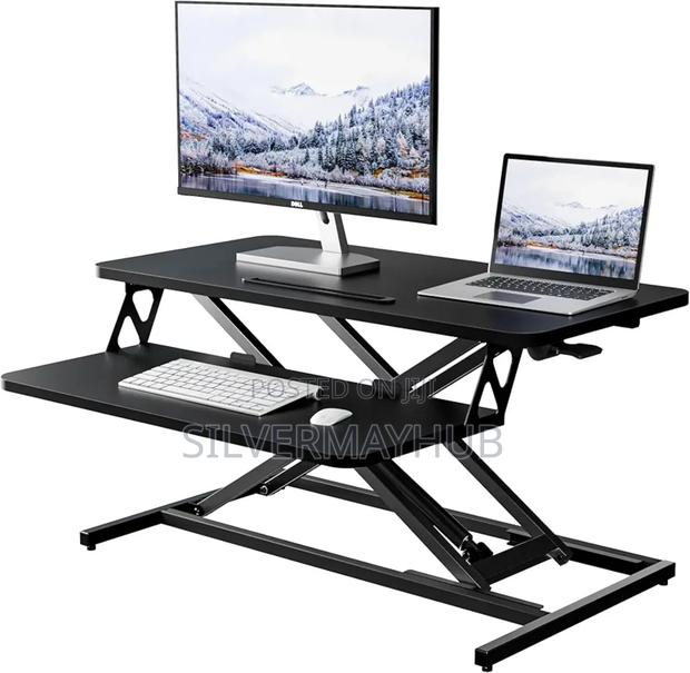 Height Adjustable Sit Stand Workstation Desk · Photo 5