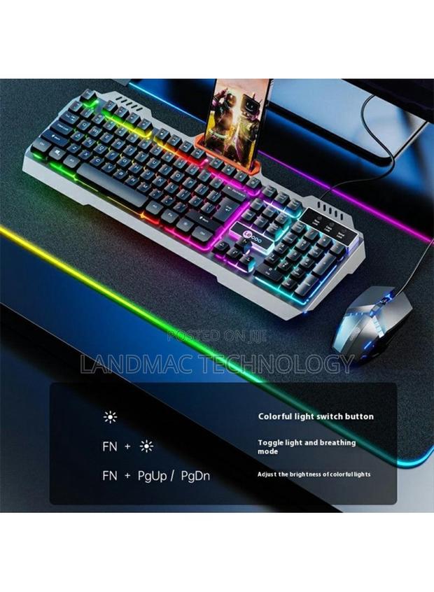 Lenovo Backlight Wired Gaming Mechanical Keyboard Mouse Set · Photo 6