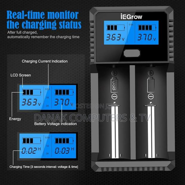 Ie Grow 2 Slot Lcd Charger Zh221c · Photo 1