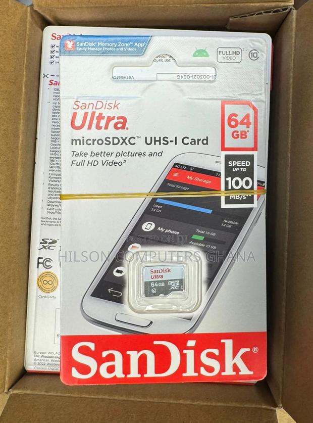 Sandisk Ultra Microsdhc Uhs-I Memory Card - 64gb