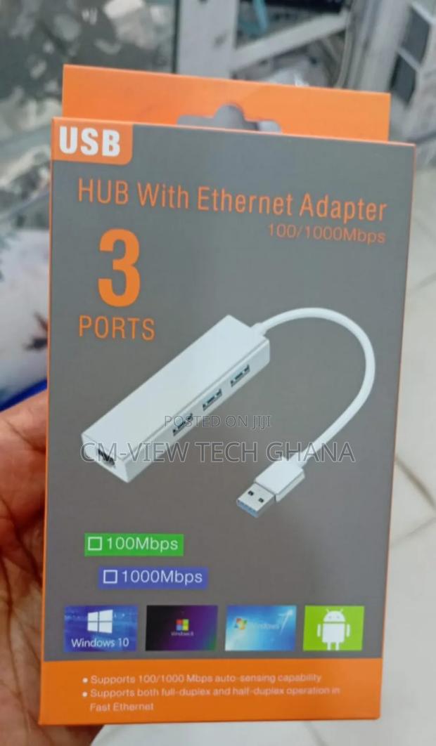 3port Usb Hub With Ethernet Port · Photo 1
