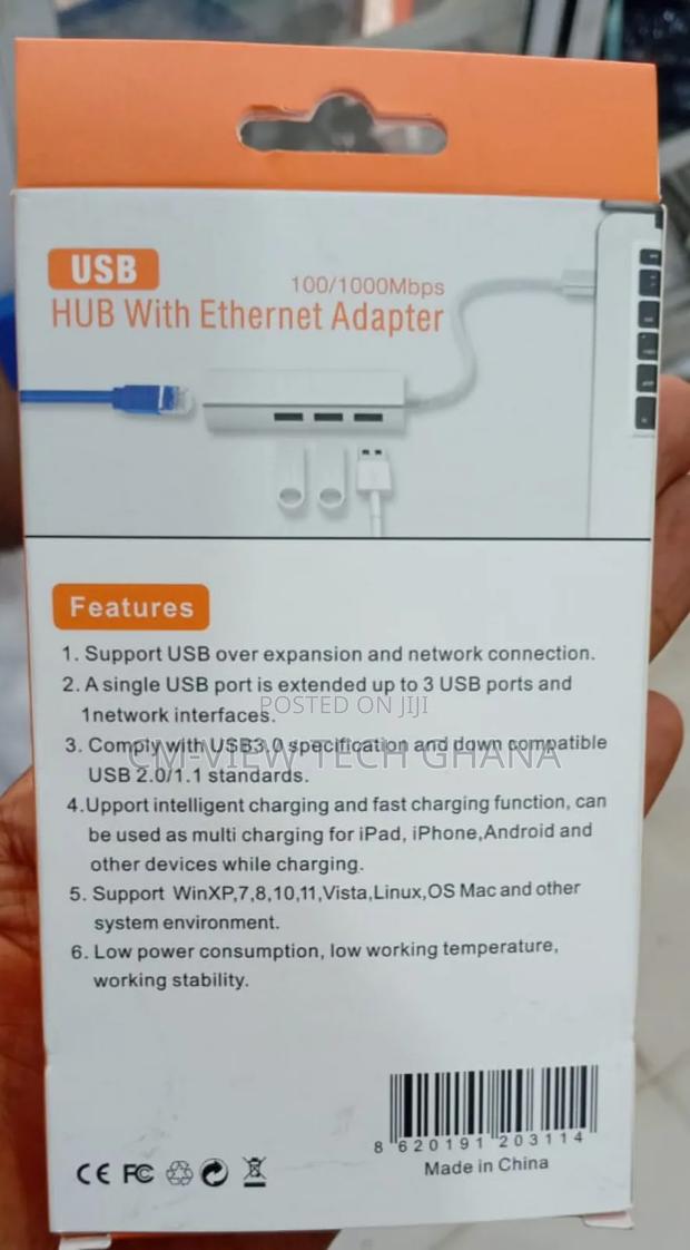3port Usb Hub With Ethernet Port · Photo 2