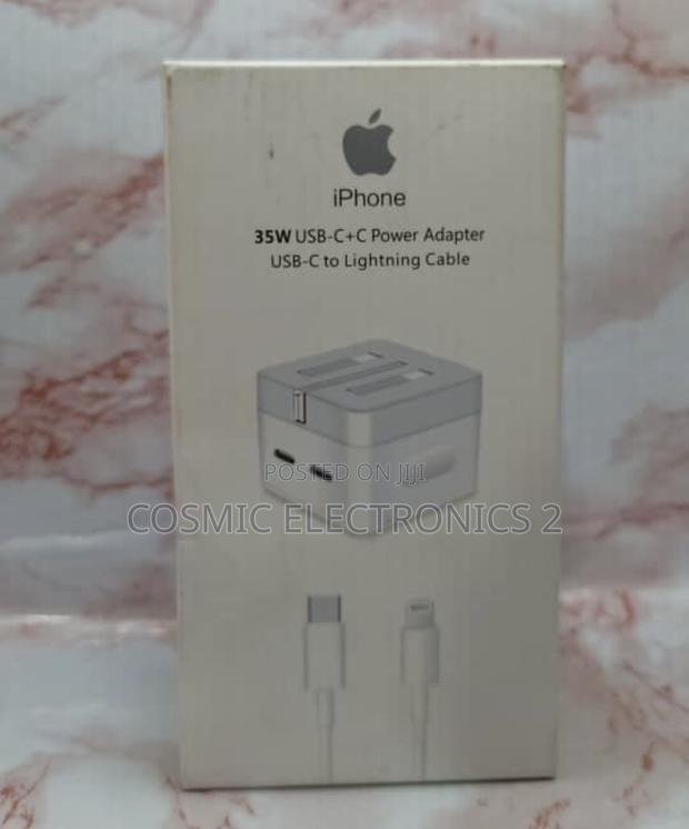 iPhone 35w Usb C+C Power Adapter to Lightning Cable