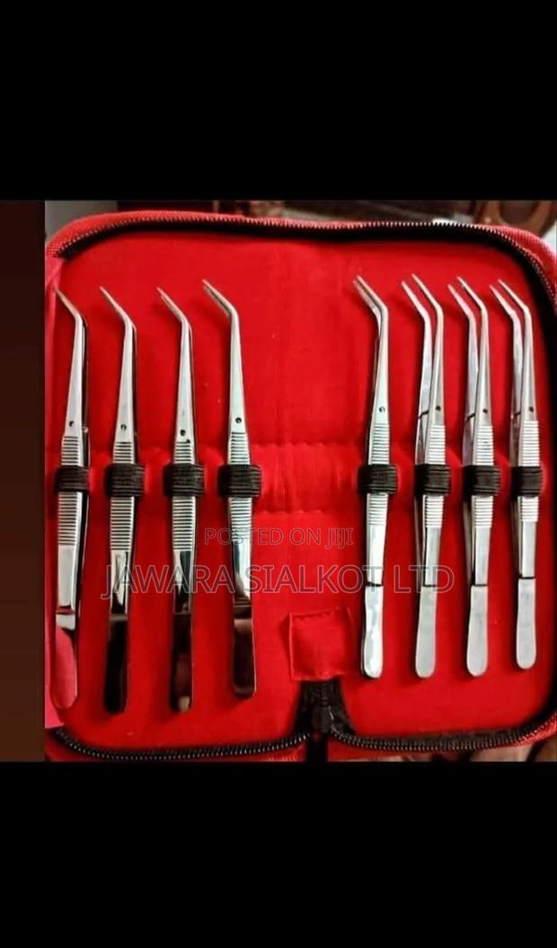 Dental Cotton Tweezer Serrated Angled Beak Dressing 10 PCS · Photo 2