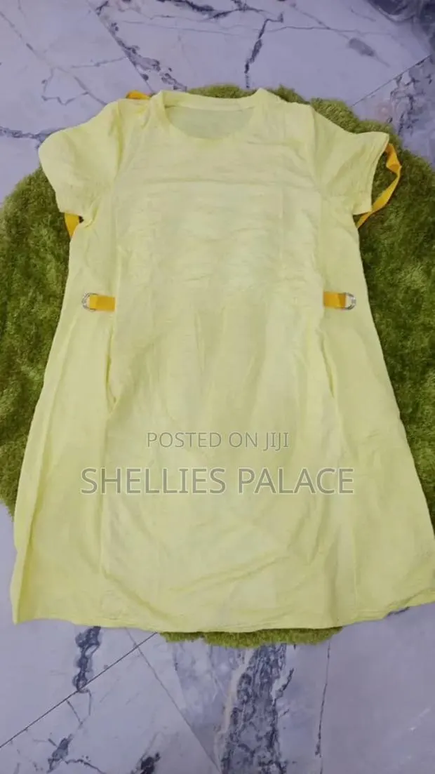 Ladies Beautiful Flur Fluffy Knee Yellow Dress · Photo 1