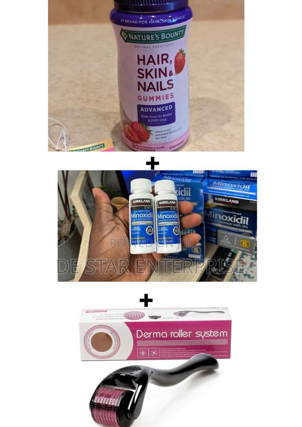 Derma Roller + Kirkland + X2 Biotin Gummies · Photo 1