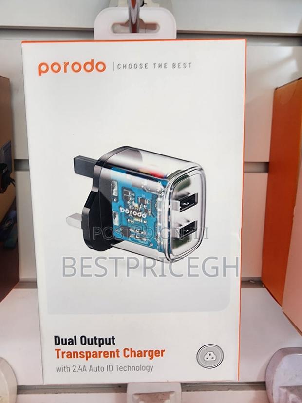 Porodo Dual Output Transparent Charger · Photo 1