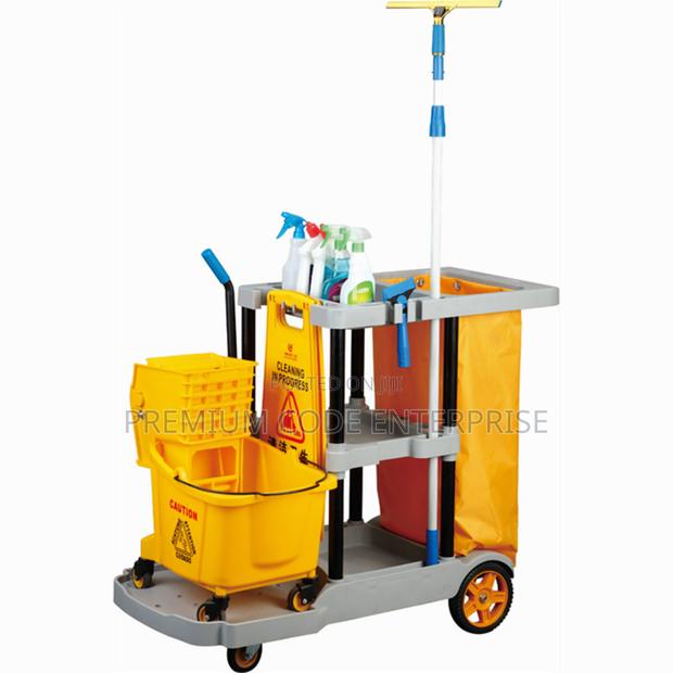 Cleaning Cart Complete - Heavy-Duty Janitorial Cart With Wheels · Photo 1