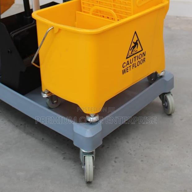 Cleaning Cart Complete - Heavy-Duty Janitorial Cart With Wheels · Photo 3