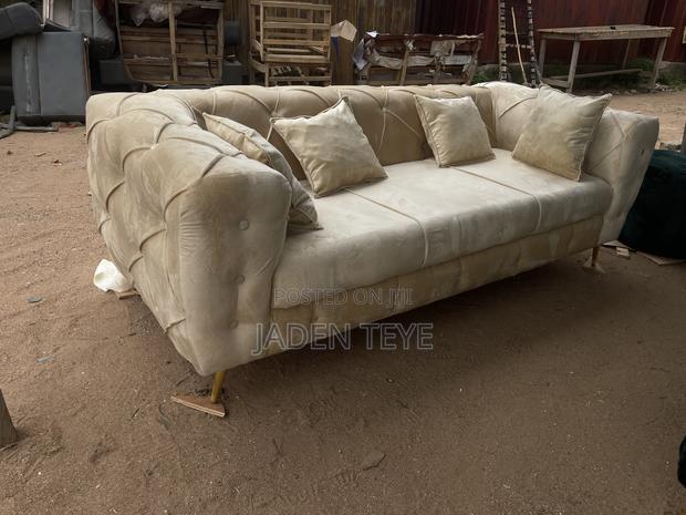 Cream Fabric 3 in Sofa With Pilos(Free Delivery) · Photo 1