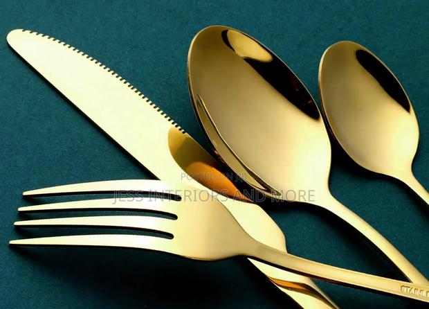 24-Piece Forged Stainless Steel Gold · Photo 3