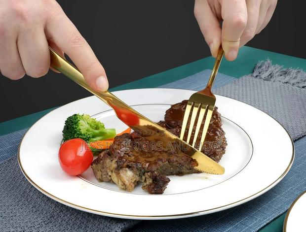 24-Piece Forged Stainless Steel Gold · Photo 4