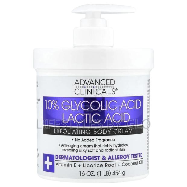 Advance Clinicals 10% Glycolic Acid + Lactic Acid Body Cream · Photo 1