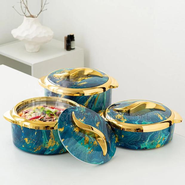 Marble Blue Insulated Dish Set · Photo 1