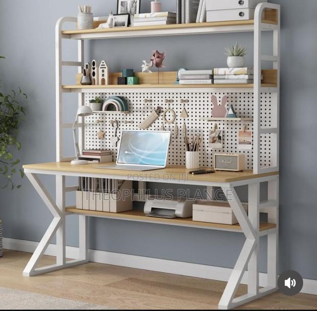 Double Decker Desk / Computer Desk With Pegboard · Photo 1