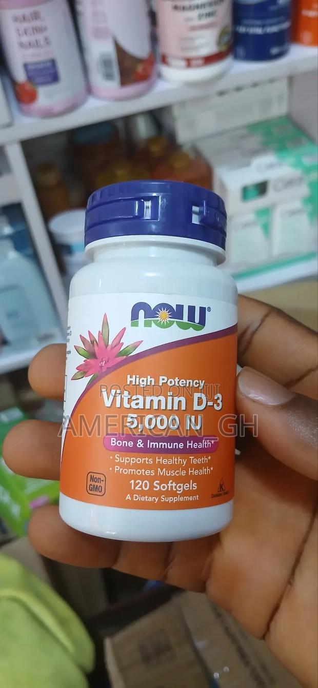 High Potency Vitamin D-3 5,000 Iu, 120 Softgels · Photo 1
