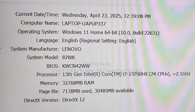 Laptop Lenovo Legion 5i 32GB Intel Core i7 SSD 1T · Photo 1