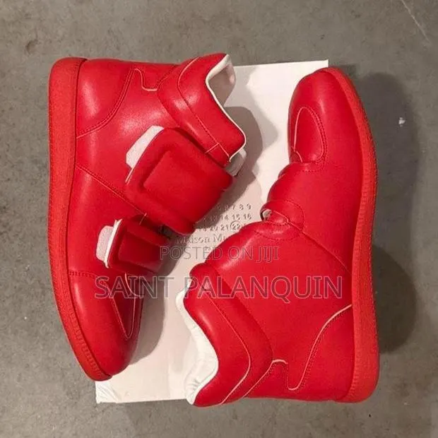 Red Maison Margiela Clinic High-Top a Leather Upper With Velcro Strap · Photo 1
