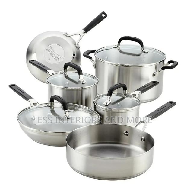 Kitchenaid 10-Piece Stainless Steel Cookware Set · Photo 1