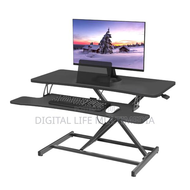 Dual Monitor Desktop Sit Stand Converter Laptop Riser · Photo 2