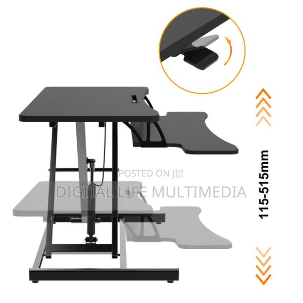 Dual Monitor Desktop Sit Stand Converter Laptop Riser · Photo 3