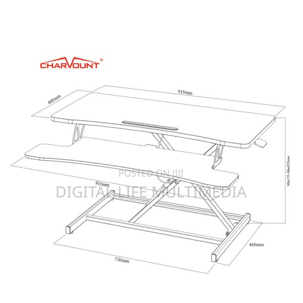 Dual Monitor Desktop Sit Stand Converter Laptop Riser · Photo 5