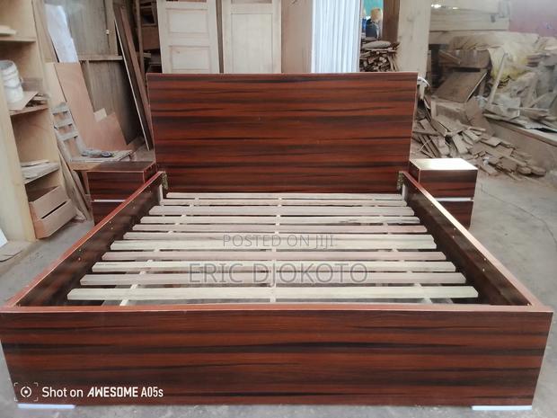 Queen Size Bed Frame With Two Sides Cabinets · Photo 1