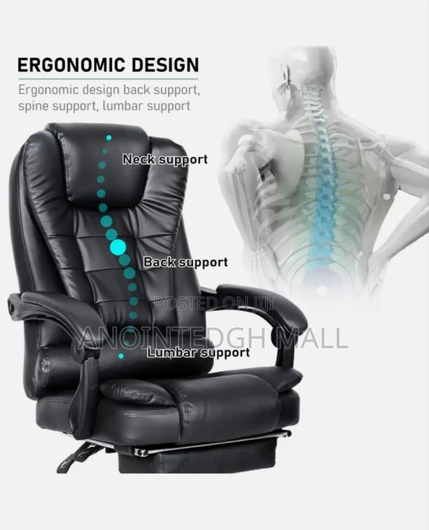 Luxury Massage Gaming Chair With Recliners Footrest Black · Photo 3