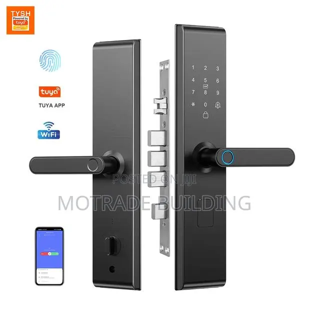 Black Biometric Door Lock · Photo 1