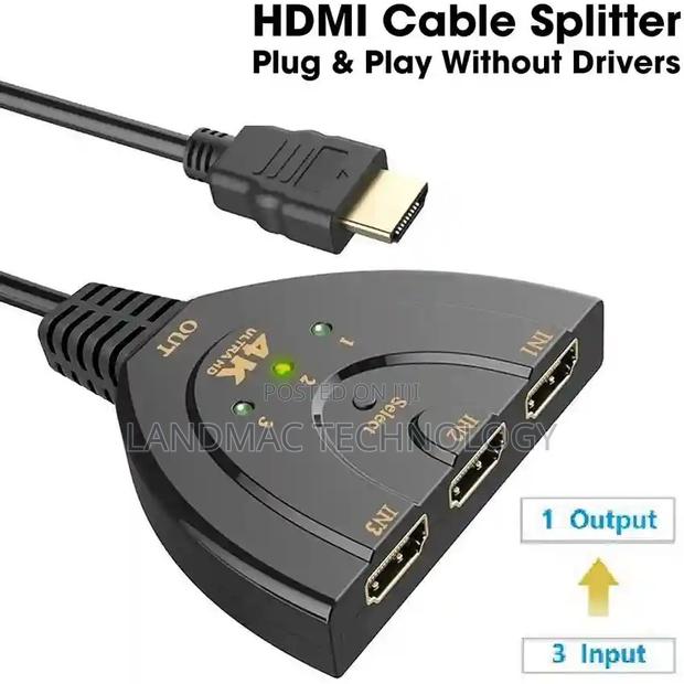Hdmi Switch Plated 3-Port Hdmi Switcher Splitter · Photo 2