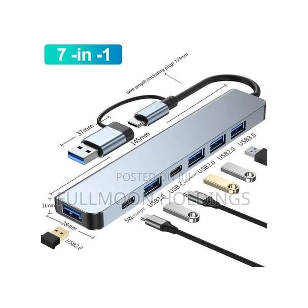 7in1 Multi Ports Usb Type C Hub Splitter Adapter Expansion · Photo 2