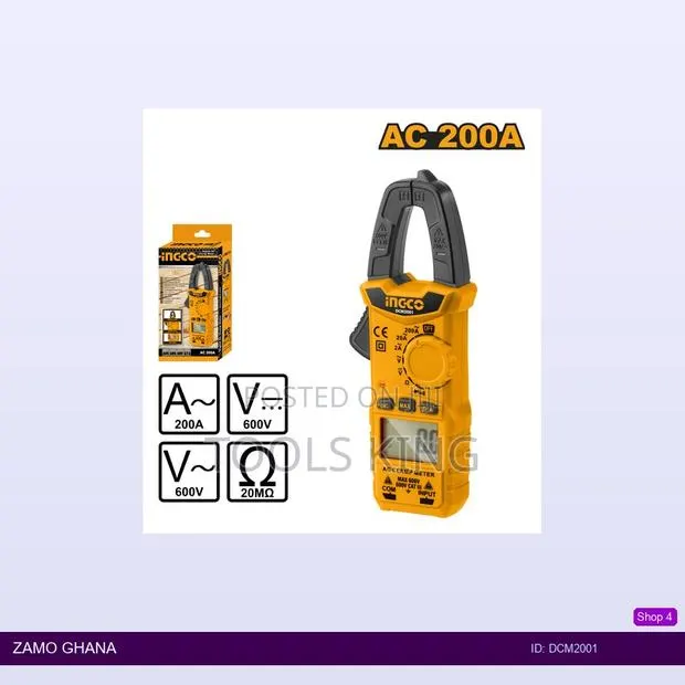 Digital Ac Clamp Meter 2000 Counts - Dcm2001 · Photo 1