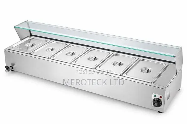 Commercial SS 5 Tray Bain Marie Food Warmer Display · Photo 1