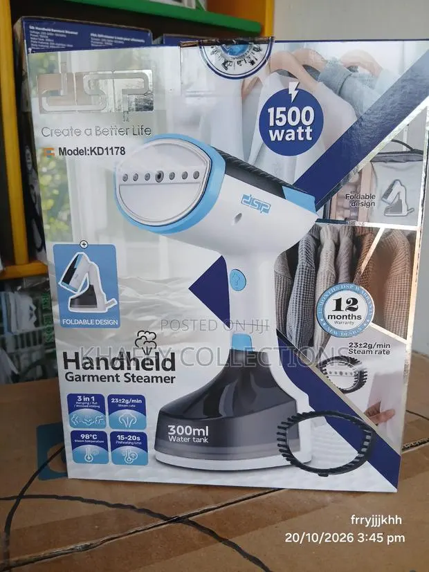 DSP Handheld Garment Steamer 1500W - Foldable · Photo 1