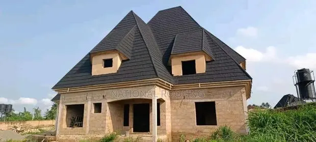 Black Stone Coated Roofing Sheet. · Photo 1