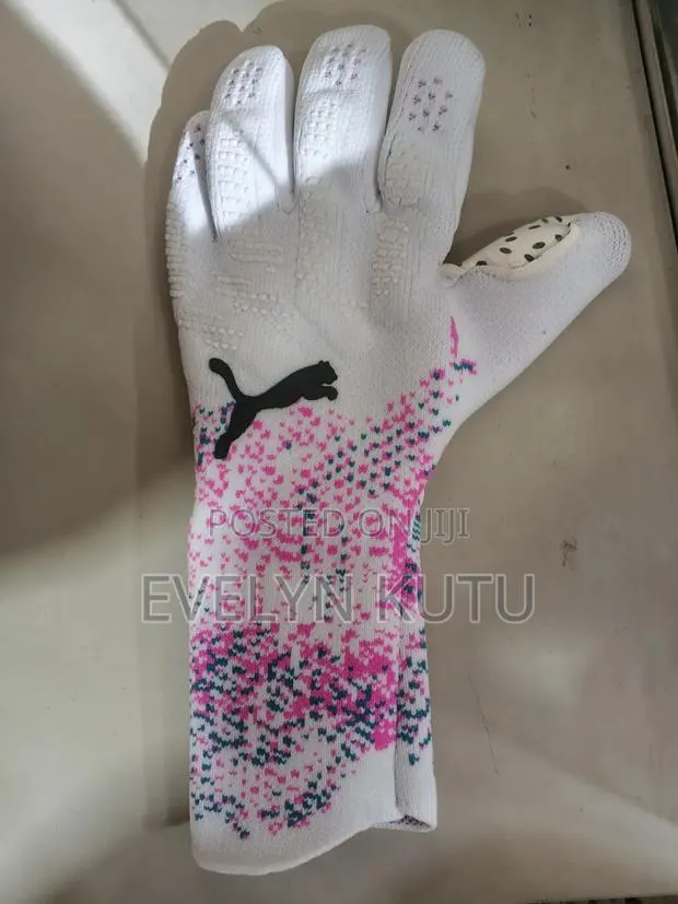 White and Pink Keeper Gloves · Photo 1