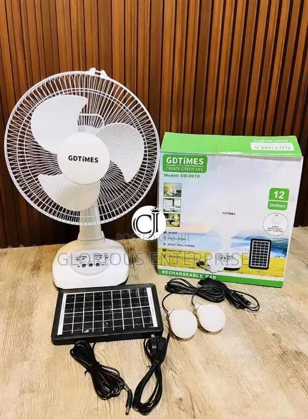 Rechargeable and Solar Fan · Photo 1