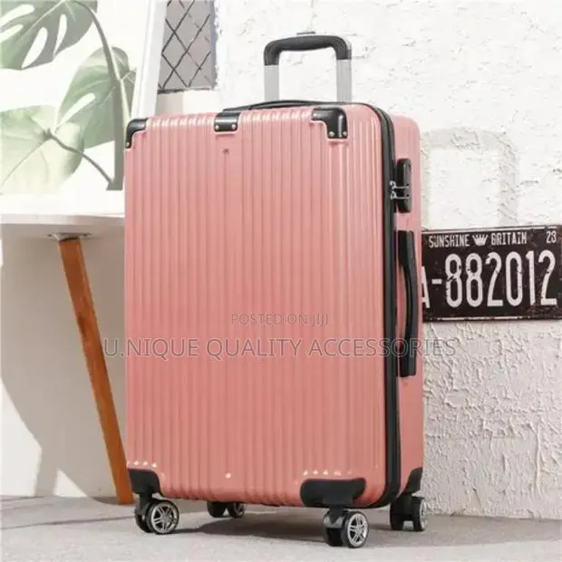 Premium ABS Material Business Trolley Suitcase , White and Rose Gold · Photo 1