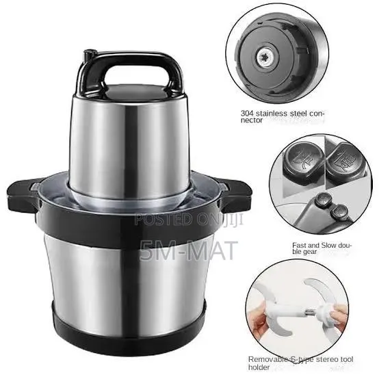 8l Fufu Pounder Palm Nut and Meat Grinder Silver/Black · Photo 1
