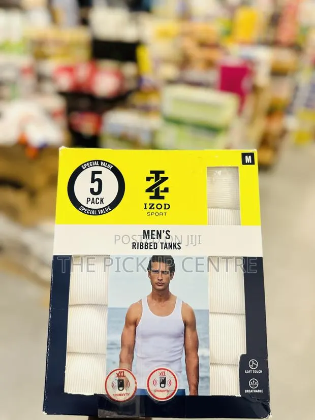 IZOD Sport Men's Ribbed Tanks 5-Pack · Photo 1