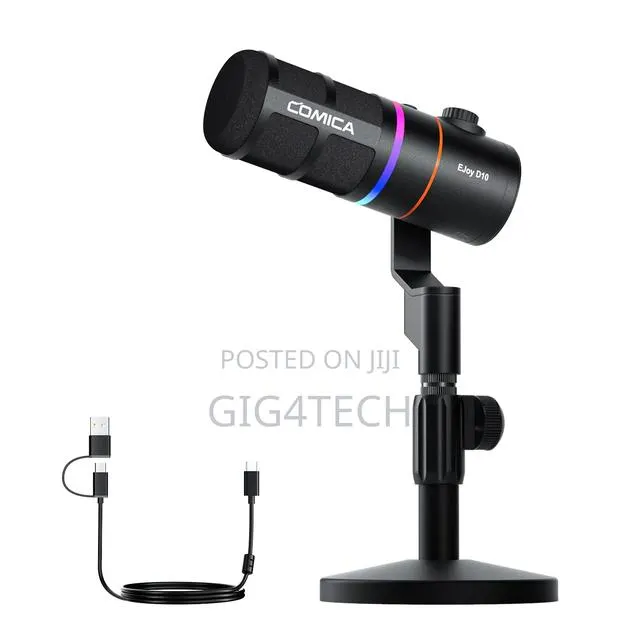 Comica Ejoy D10 D RGB Dynamic Microphone With Desktop Stand · Photo 1