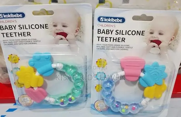 Baby Silicone Teether 3months to 9months ( Price for 1) · Photo 1