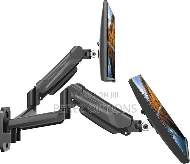 Adjustable Dual Monitor Wall Mount for 13-32" Screens, Vesa Compatible · Photo 1